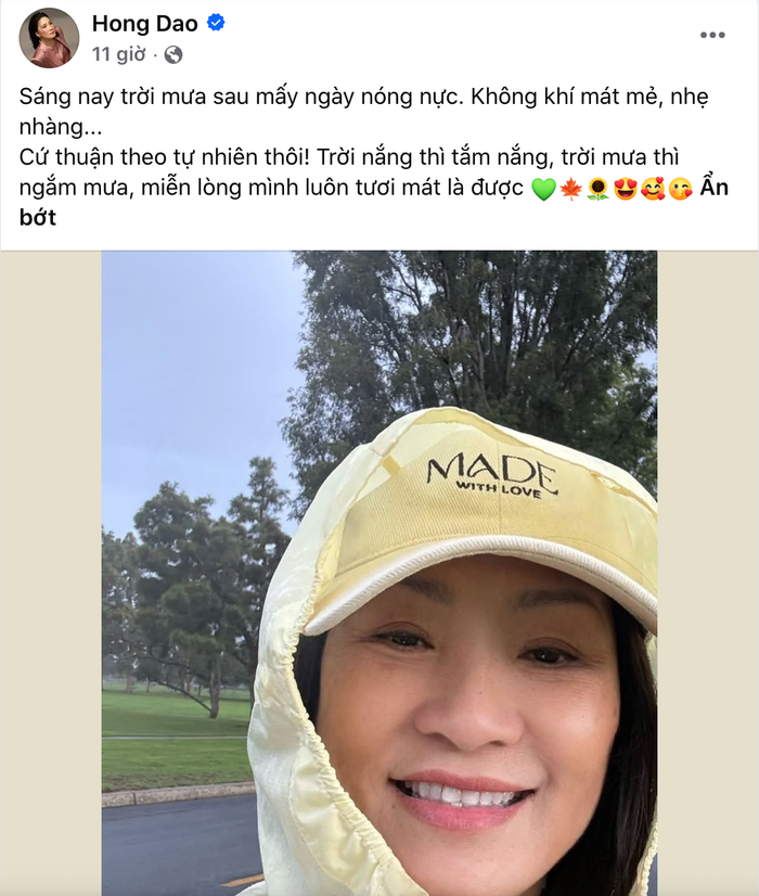 Hồng Đào chia sẻ cuộc sống ở Mỹ.