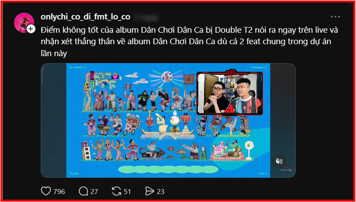 Double 2T nhận xét về album của Phương Mỹ Chi nhận được sự quan tâm từ khán giả.