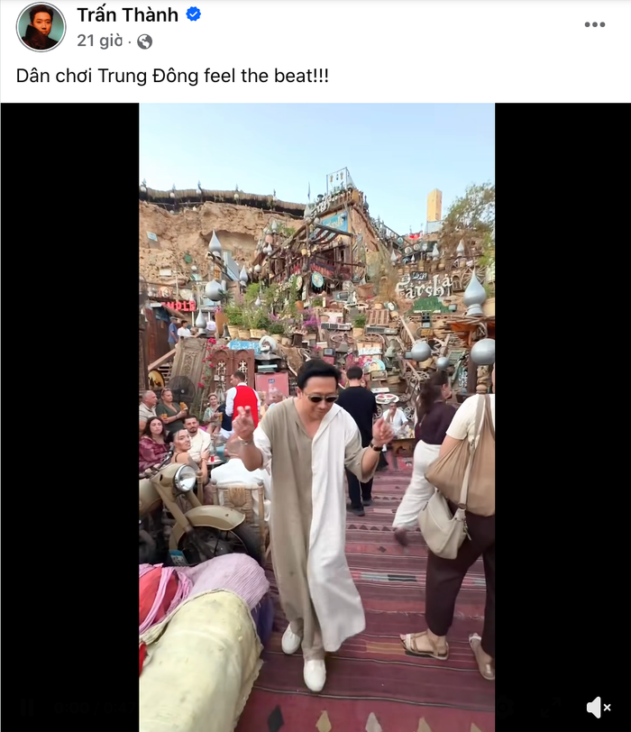 Trấn Thành 'quẩy' hết mình ở Ai Cập.
