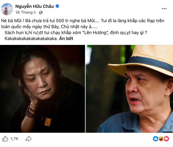 Màn đòi nợ của NSƯT Hữu Châu dành cho Hồng Đào từng khiến mạng xã hội rần rần.