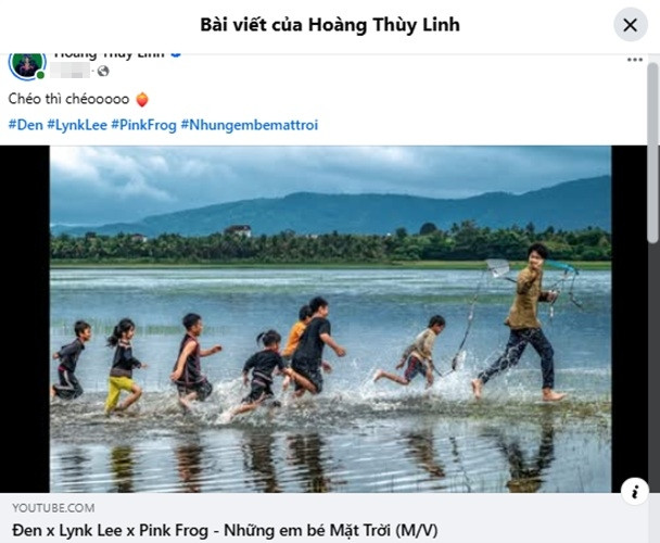 Hoàng Thùy Linh bày tỏ sự ủng hộ khi Đen tái hợp Lynk Lee sau 8 năm.