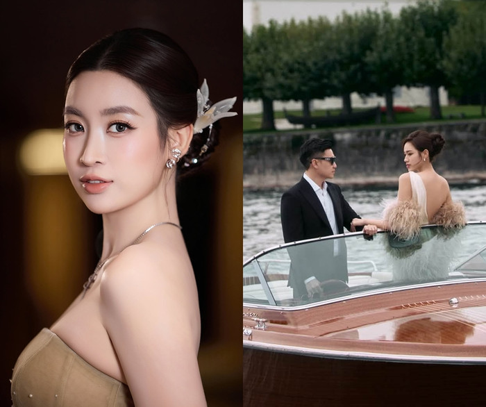 Đỗ Mỹ Linh 'thả tim' chúc mừng Hoa hậu Đỗ Thị Hà kỷ niệm 1 năm cưới.