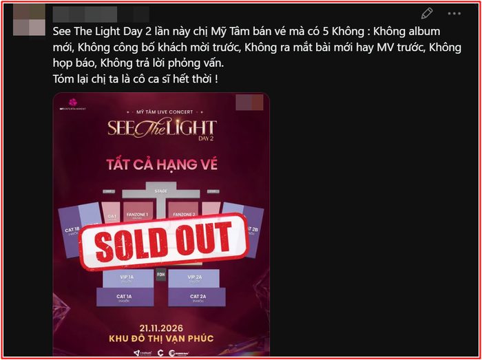 Dù không triển khai đầy đủ những hoạt động quảng bá thường thấy trước một concert lớn, Mỹ Tâm vẫn nhận được sự ủng hộ mạnh mẽ từ khán giả.