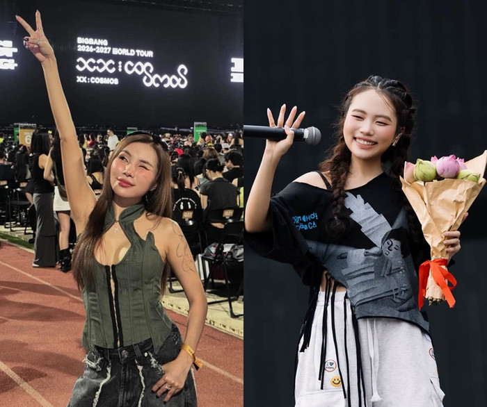 Phương Mỹ Chi cùng 'người thương' là chị gái đi xem trực tiếp concert BIGBANG Hà Nội.