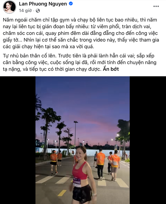 Lan Phương chia sẻ về tình trạng sức khỏe hiện tại.