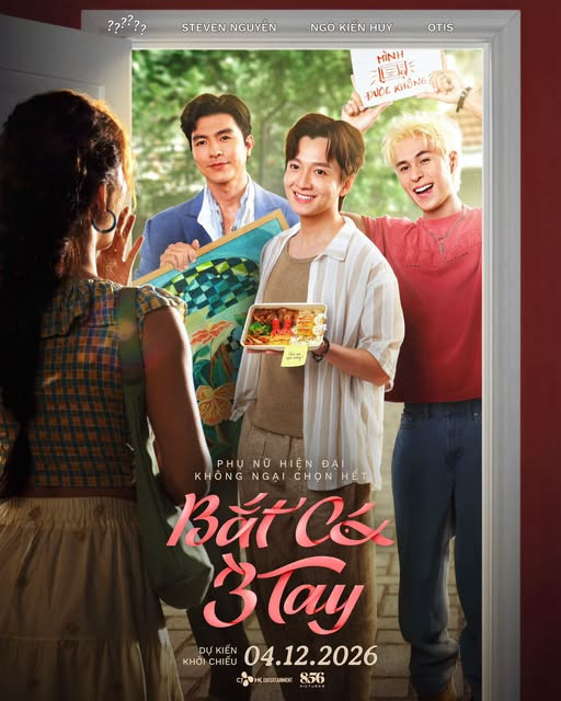 First Look Poster của 'Bắt Cá Ba Tay' với Steven Nguyễn, Ngô Kiến Huy và Otis. Ảnh: FBNV .