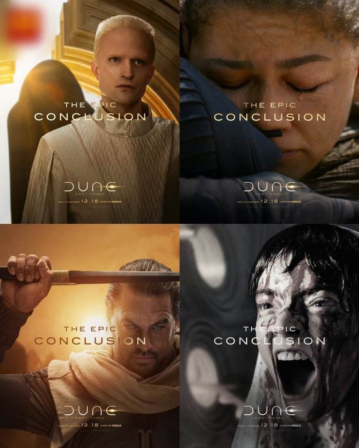 Hình ảnh của dàn diễn viên nổi tiếng gồm Robert Pattinson, Zendaya, Jason Momoa và Anya Taylor-Joy.