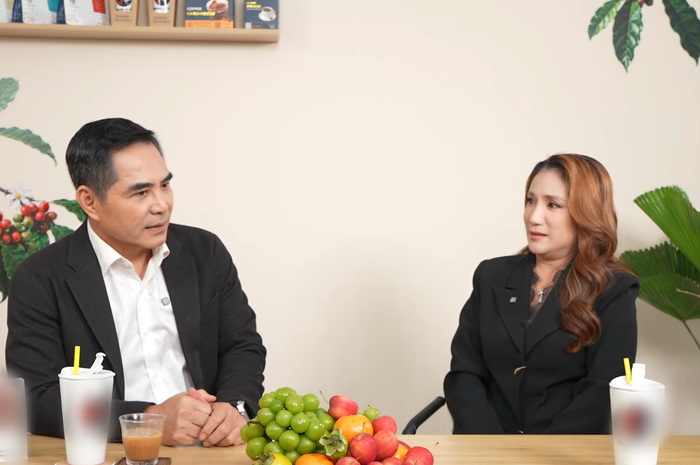 Cát Tường và Trung Dũng chia sẻ trong talkshow.