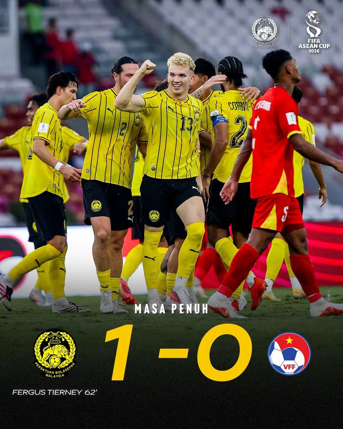Truyền thông Malaysia không giấu niềm vui khi đội nhà đánh bại tuyển Việt Nam 1-0, qua đó chấm dứt cơn khát chiến thắng kéo dài 12 năm. Ảnh: Malaysia NT