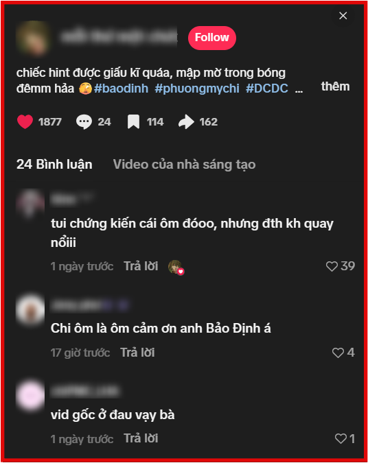 Cái ôm của Phương Mỹ Chi và Bảo Định khiến mạng xã hội xôn xao.