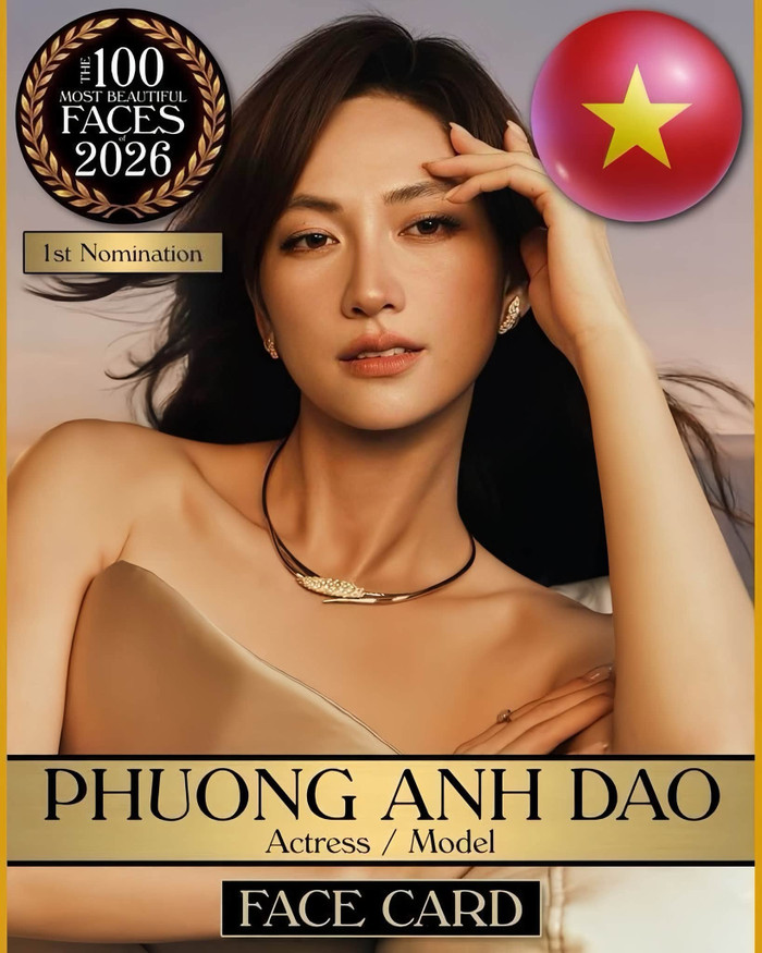 Phương Anh Đào đã chính thức xuất hiện trong danh sách đề cử Top 100 gương mặt đẹp nhất thế giới năm 2026 do TC Candler bình chọn.