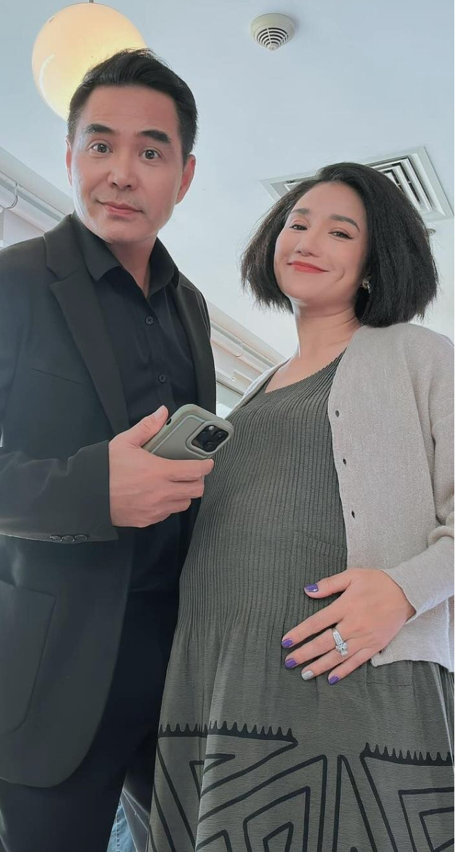 Trung Dũng và Cát Tường vào vai vợ chồng phim Hạnh phúc bị đánh cắp.