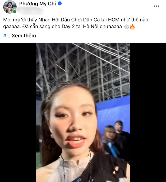 Phương Mỹ Chi chia sẻ.