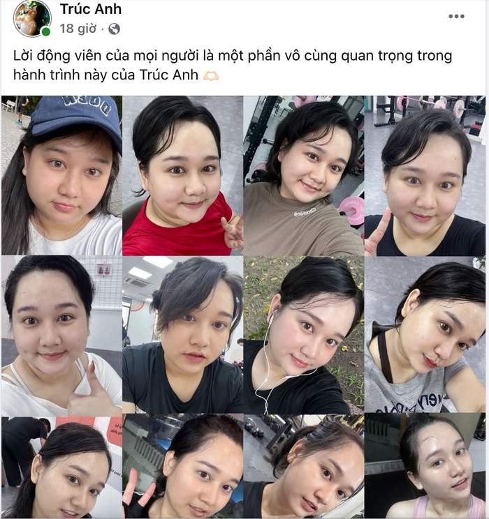 Trúc Anh chia sẻ hành trình giảm cân.
