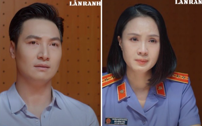 Phân cảnh thẩm vấn giữa Hằng Thu và Phạm Ngọc Triển (Mạnh Trường) được xem là đỉnh cao cảm xúc của phim