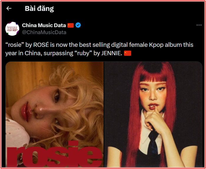 Rosé 'soán ngôi' Jennie Ảnh 1