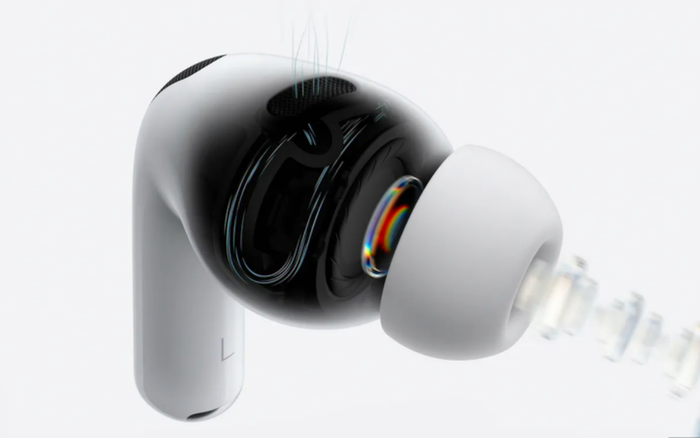 Tai nghe Airpods Pro sẽ được trang bị camera nhằm phục vụ cho các tính năng AI. (Ảnh: 9to5Mac)