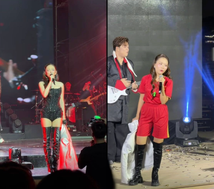 Phương Mỹ Chi giữ gìn cẩn thận chiếc áo của Tóc Tiên. Ảnh: FBNV