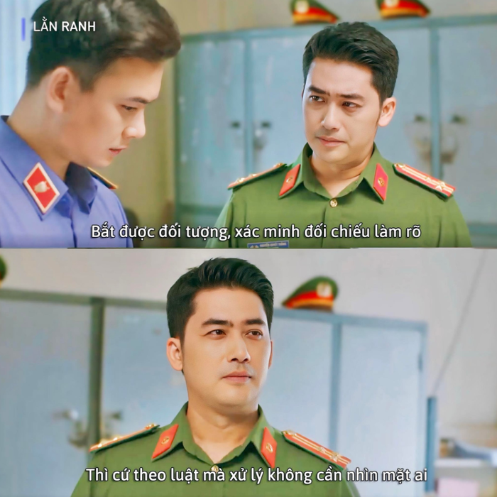 Bảo Anh trong vai công an ở phim Lằn ranh (2025)