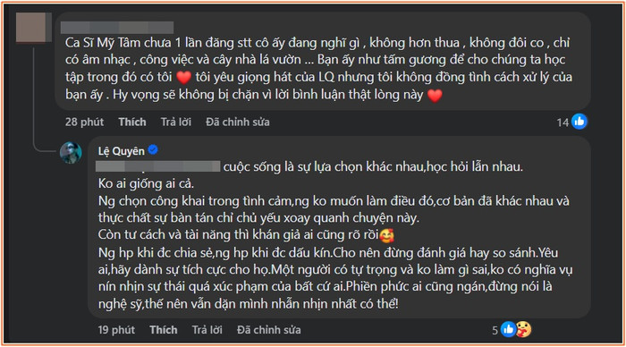 Lệ Quyên phản ứng khi được khuyên nên học tập Mỹ Tâm Ảnh 3