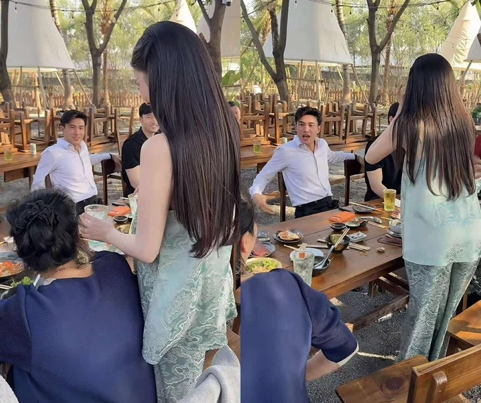 Quốc Trường tấm tắc khen Ngọc Trinh.