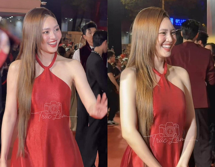 Ninh Dương Lan Ngọc xuất hiện nổi bật tại một sự kiện gần đây. (Ảnh từ TikTok truclam1998)