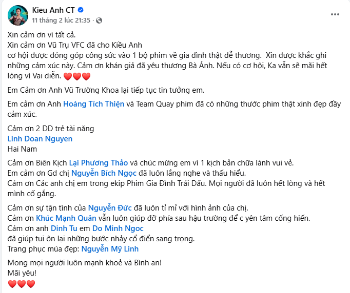 Kiều Anh xúc động chia tay vai bà Ánh sau hơn hai tháng đồng hành cùng khán giả