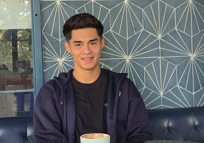 Thủ môn Trần Trung Kiên trả lời Saostar về hành trình từ cậu bé đến với HAGL, rồi các đội tuyển. Ảnh: Linh Hùng