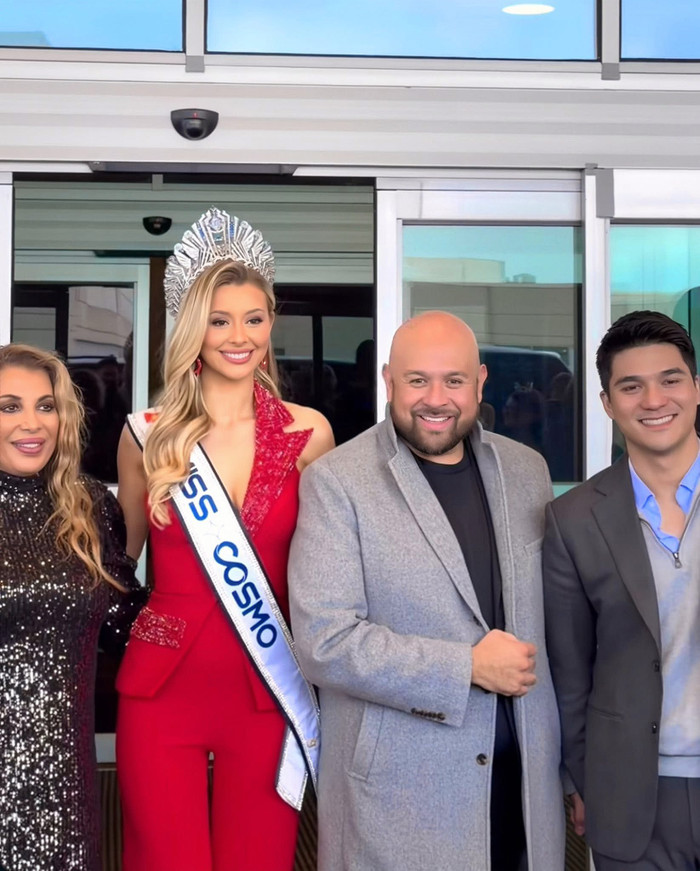 Yolina Lindquist về Mỹ sau khi đăng quang Miss Cosmo.