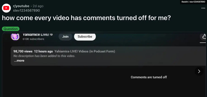 Nhiều tài khoản Youtube bị ẩn bình luận khi sử dụng phần mềm chặn quảng cáo. (Ảnh: Android Authority)