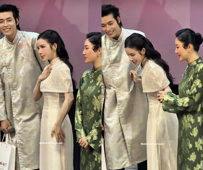 Nữ chính phim Tết của Trấn Thành 'đứng hình' khi nghe khán giả nhận xét về vai diễn trong phim. (Ảnh chụp màn hình từ TikTok @edwardnhieuchuyen)