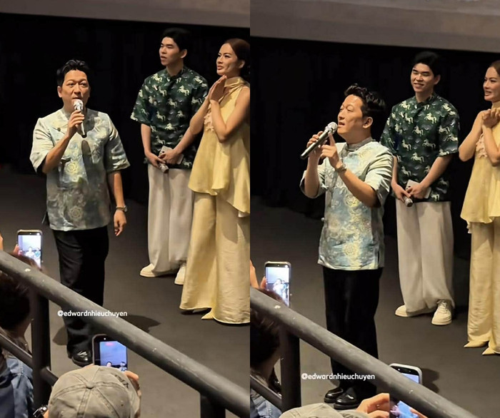 Trường Giang treo thưởng 10 triệu đồng khi đố khán giả về một chi tiết trong phim. (Ảnh chụp màn hình từ TikTok @edwardnhieuchuyen)