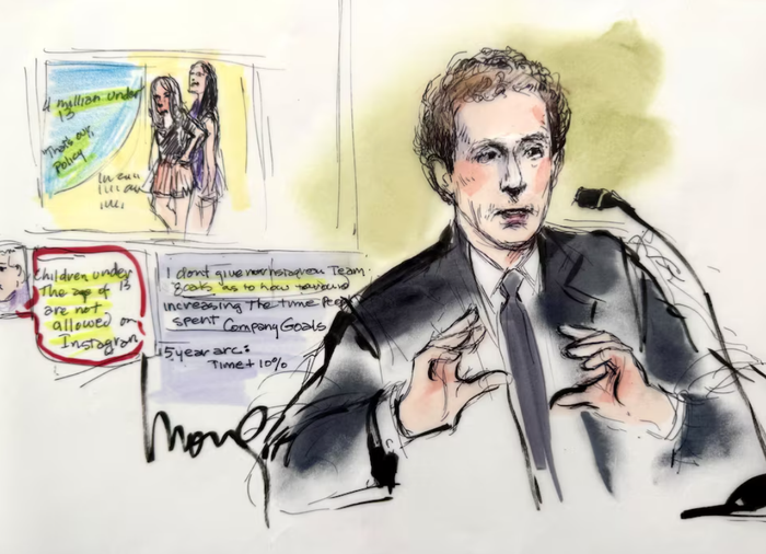 Zuckerberg thừa nhận trước đây Meta từng đặt mục tiêu liên quan đến thời lượng sử dụng, nhưng cho biết công ty đã thay đổi cách tiếp cận. Ảnh: Reuters