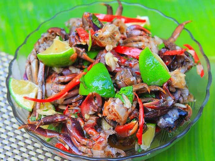 Món ba khía trộn chua ngọt cực ngon miệng.