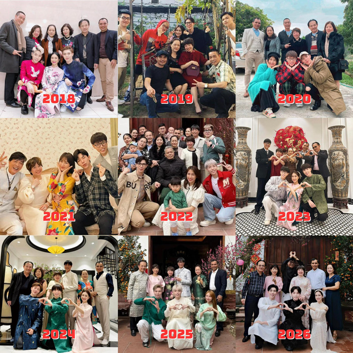 Đức Phúc chia sẻ khoảnh khắc cùng Hòa Minzy và Erik đón Tết với nhau suốt 9 năm.