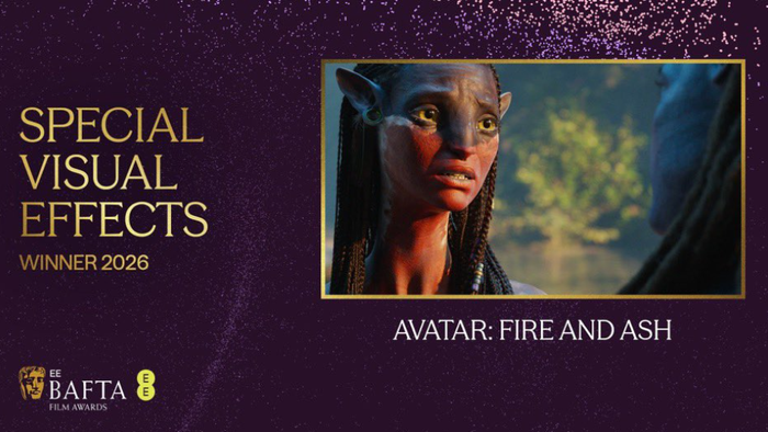 Avatar 3: Lửa Và Tro Tàn nhận giải Best Special Visual Effects tại BAFTA 2026