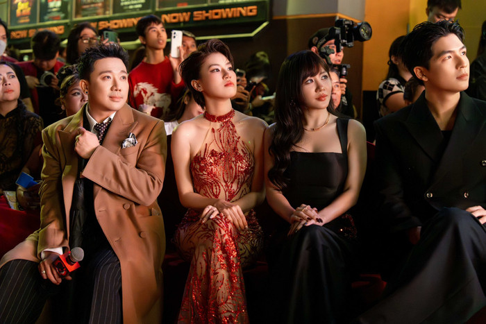 Văn Mai Hương không giấu khỏi sự lo lắng, hồi hộp trong màn 'lấn sân' sang vai trò diễn viên thông qua việc đóng chính phim của Trấn Thành. Ảnh: FBNV