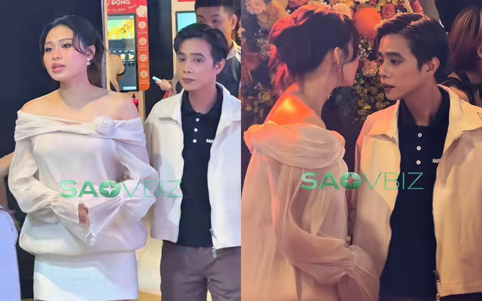 Lê Lộc được Tuấn Dũng chăm sóc, quan tâm chu đáo trong lần xuất hiện mới nhất. Ảnh: saovbiz