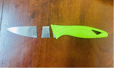 Hình ảnh hung khí đối tượng H Bliêk Êban đã sử dụng để đâm anh N.C.T. Ảnh: Công an tỉnh Đắk Lắk