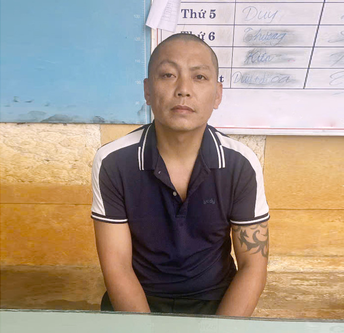 Nguyễn Anh Hào tại cơ quan Công an. Ảnh: Bộ Công an