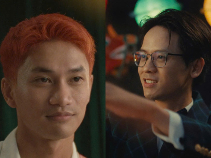 Tạo hình vai Khang của Nguyễn Hùng và nam chính Hiếu do Doãn Hoàng thể hiện trong phim