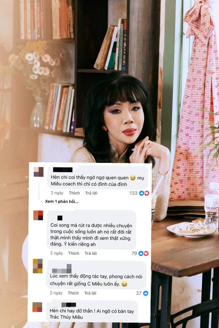 Nhiều ý kiến khen ngợi phong thái chuyên nghiệp và cách truyền đạt sắc sảo của Trác Thúy Miêu khi coaching LyLy cho vai diễn nặng ký.