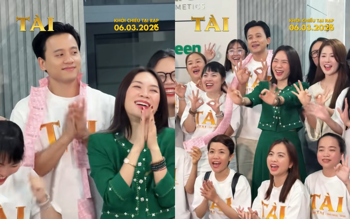 Mai Tài Phến dành ánh mắt đầy tình cảm cho Mỹ Tâm khi xuất hiện chung khung hình. Ảnh chụp màn hình