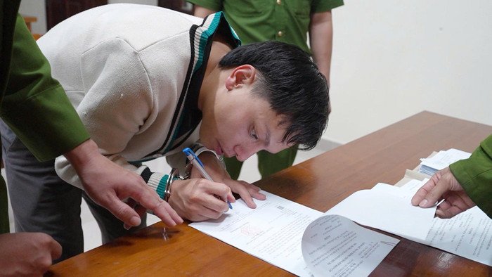 Cơ quan Công an tạm giữ hình sự Trần Văn Quốc để điều tra. Ảnh: Công an tỉnh Lâm Đồng&nbsp;