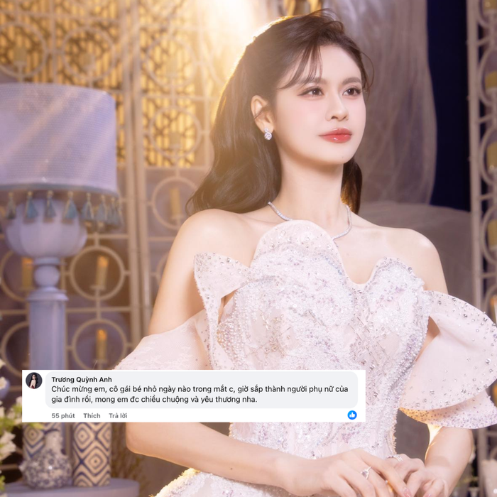 Trương Quỳnh Anh xúc động khi biết tin Xuân Nghi sắp bước vào cuộc sống hôn nhân với bạn trai Việt kiều. Ảnh: FBNV