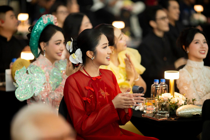 Hà Trúc Linh khi tham gia một lễ trao giải diễn ra vào tháng 1 vừa qua. Ảnh: FBNV