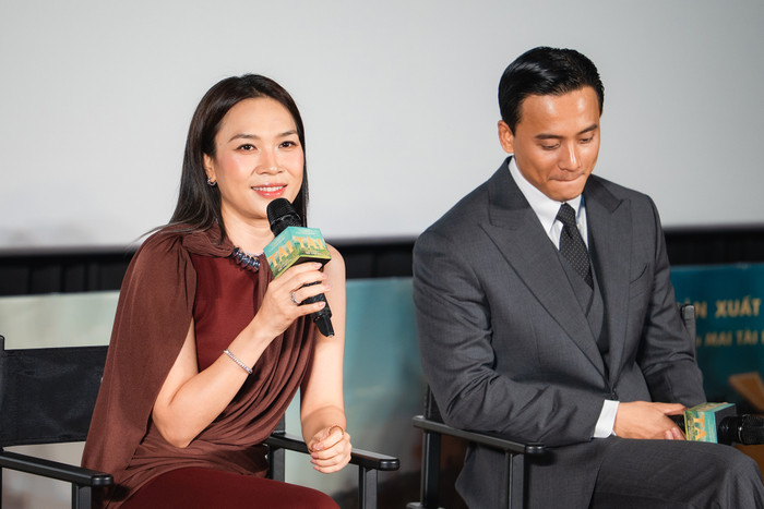 Mỹ Tâm và Mai Tài Phến trong buổi showcase dự án phim điện ảnh Tài.