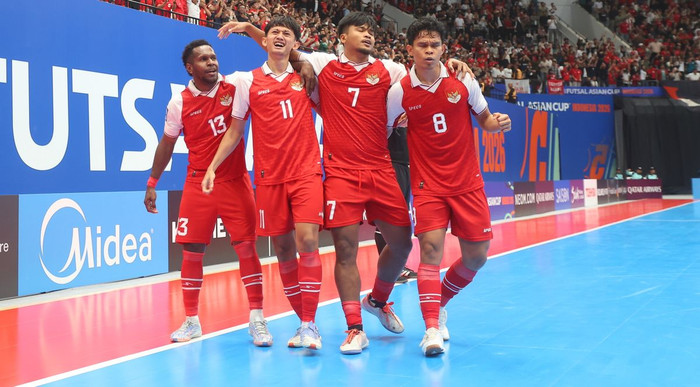 Indonesia đã viết lịch sử châu Á khi đánh bại Nhật Bản 5-3 để vào chung kết futsal châu Á 2026. Ảnh: AFC