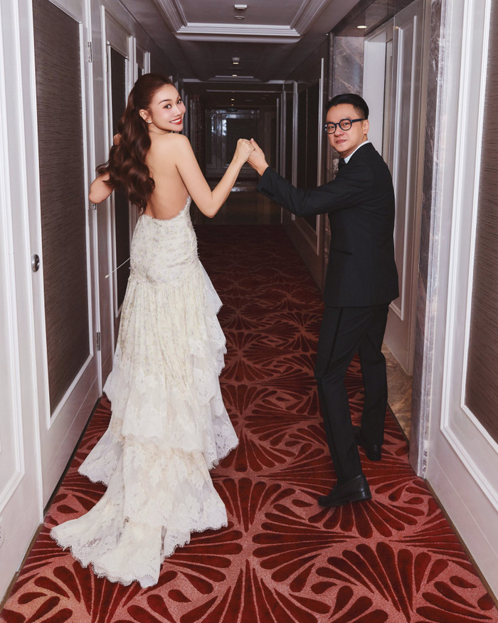 Siêu mẫu Thanh Hằng và chồng.