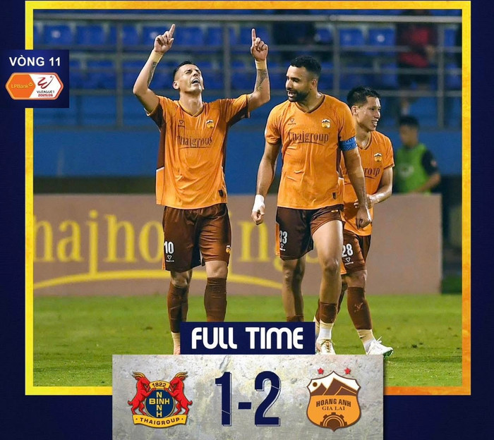 HAGL đã xuất sắc đánh bại chủ nhà Ninh Bình. Ảnh: HAGL FC